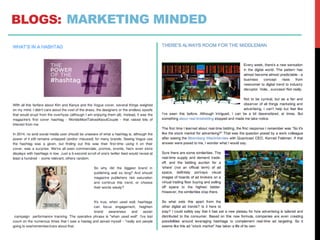 BLOGS: MARKETING MINDED
 