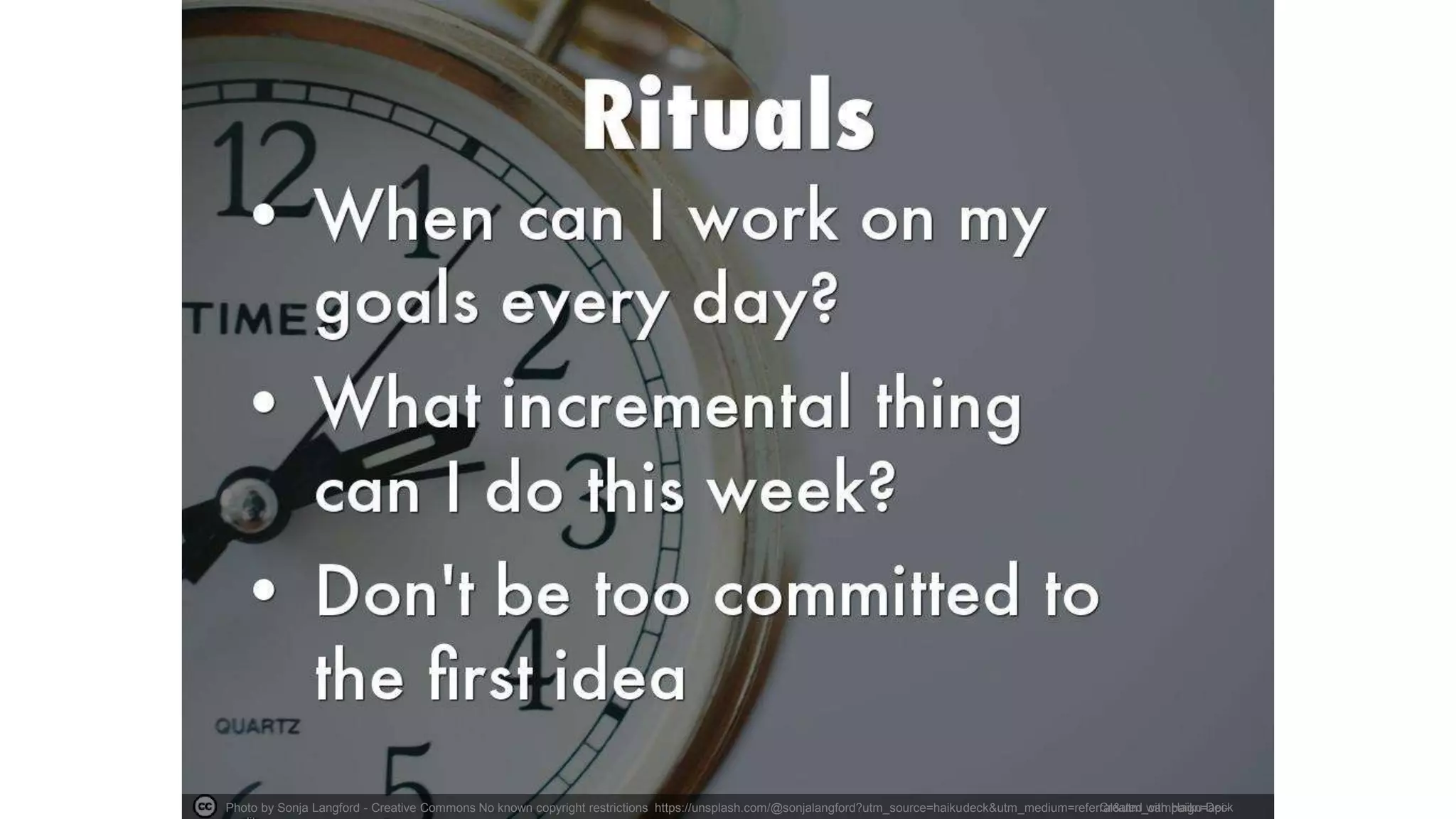 Photo by Sonja Langford - Creative Commons No known copyright restrictions https://unsplash.com/@sonjalangford?utm_source=haikudeck&utm_medium=referral&utm_campaign=api-Created with Haiku Deck
 