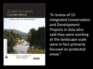 Operationalising the landscape approach for biodiversity benefits: Policy, practice and people