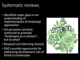 Operationalising the landscape approach for biodiversity benefits: Policy, practice and people