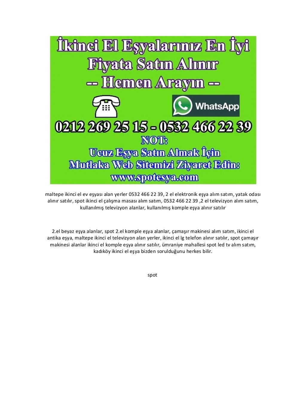 ikinci el ev eşyası alan yerler 0532 466 22 39