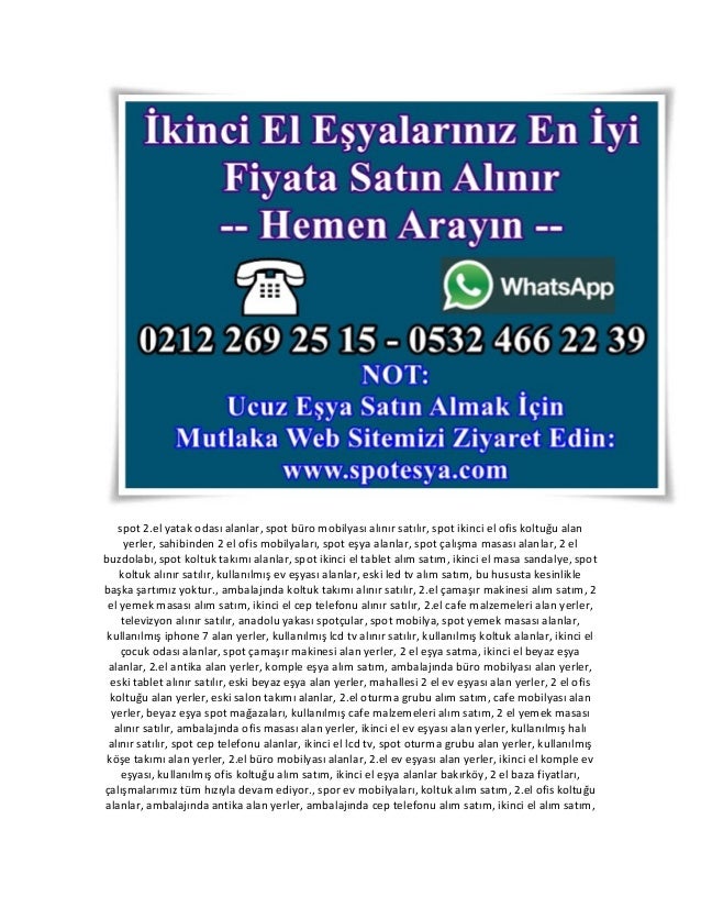 2.el büro mobilyası alanlar, 2.el ev eşyası alan yerler