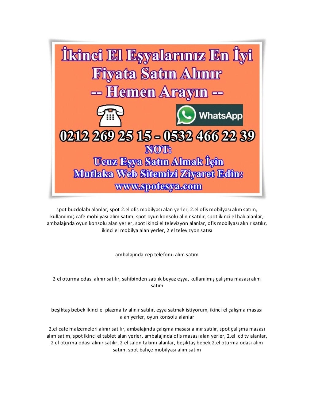 ikinci el mobilya alan yerler, 2 el televizyon satışı