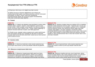 Karşılaştırmalı Yeni TTK & Mevcut TTK


b) Birleşmeye, bölünmeye ve tür değiştirmeye ilişkin kararlar.

(6) İşletme konusunun tamamen değiştirilmesi veya imtiyazlı pay
oluşturulmasına ilişkin genel kurul kararına olumsuz oy vermiş nama yazılı
pay sahipleri, bu kararın Türkiye Ticaret Sicili Gazetesinde
yayımlanmasından itibaren altı ay boyunca payların devredilebilirliği
hakkındaki kısıtlamalarla bağlı değildirler.

VI – Tutanak

YENİ TTK                                                                           MEVCUT TTK
MADDE 422- (1) Tutanak, pay sahiplerini veya temsilcilerini, bunların sahip        MADDE 378 / 2 - Kararların muteber olması için zabıtların 297 nci maddede
oldukları payları, gruplarını, sayılarını, itibarî değerlerini, genel kurulda      gösterilen esaslar dairesinde tutulması şarttır. Toplantıda hazır bulunan pay
sorulan soruları, verilen cevapları, alınan kararları, her karar için kullanılan   sahipleri veya temsilcilerinin ad ve soyadlarını gösteren 376 ncı maddedeki
olumlu ve olumsuz oyların sayılarını içerir. Tutanak, toplantı başkanlığı ve       cetvel ile toplantıya davetin usulü dairesinde cereyan ettiğini ispat eden
Bakanlık temsilcisi tarafından imzalanır; aksi hâlde geçersizdir.                  vesikalar zapta bağlanır. Adı geçen vesikaların münderecatı zabıtta
                                                                                   açıklandığı takdirde bunların ayrıca bağlanmasına lüzum yoktur. İdare meclisi
(2) Yönetim kurulu, tutanağın noterce onaylanmış bir suretini derhâl ticaret       bu zaptın noterce tasdikli bir suretini derhal ticaret sicili dairesine vermekle
sicili memurluğuna vermek ve bu tutanakta yer alan tescil ve ilana tabi            beraber bu zabıt münderecatından tescil ve ilana tabi hususları tescil ve ilan
hususları tescil ve ilan ettirmekle yükümlüdür; tutanak ayrıca hemen şirketin      ettirmekle mükelleftir.
internet sitesine konulur.


VII - Kararların etkisi

YENİ TTK                                                                           MEVCUT TTK
MADDE 423- (1) Genel kurul tarafından verilen kararlar toplantıda hazır            MADDE 379 - Umumi heyet tarafından verilen kararlar toplantıda hazır
bulunmayan veya olumsuz oy veren pay sahipleri hakkında da geçerlidir.             bulunmıyan veyahut muhalif rey veren pay sahipleri hakkında dahi
                                                                                   muteberdir.

VIII - Bilançonun onaylanmasına ilişkin karar

YENİ TTK                                                                           MEVCUT TTK
MADDE 424- (1) Bilançonun onaylanmasına ilişkin genel kurul kararı,                MADDE 380 - Bilançonun tasdikine dair olan umumi heyet kararı, aksine
kararda aksine açıklık bulunmadığı takdirde, yönetim kurulu üyelerinin,            sarahat olmadığı takdirde, idare meclisi azalariyle müdürler ve murakıpların
yöneticilerin ve denetçilerin ibrası sonucunu doğurur. Bununla beraber,            ibrasını tazammun eder. Bununla beraber bilançoda bazı hususlar
bilançoda bazı hususlar hiç veya gereği gibi belirtilmemişse veya bilanço          belirtilmemekte veyahut bilanço şirketin gerçek durumunun görülmesine mani
                                                                                                                  Ticaret Şirketleri | Anonim Şirket      141
 