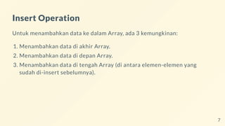 Array Based Data Structure and Algorithms | PDF