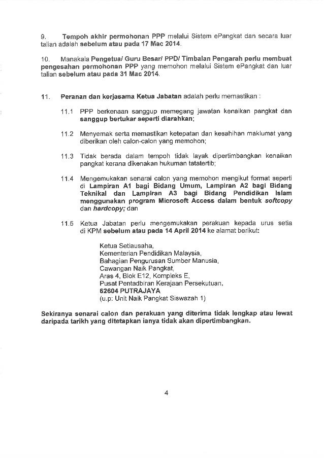 Iklan Urusan Pemangkuan Ppps Dg41 Ke Dg44 Mengikut Bidang