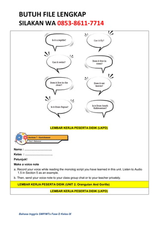 Download IKM Modul Ajar Bahasa Inggris Kelas 9 Revisi Terbaru | PDF
