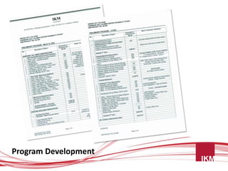 Program Development
 