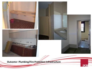 Outcome– Plumbing/Fire Protection Infrastructure
 