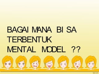 BAGAI MANA BI SA
TERBENTUK
MENTAL MODEL ??
 