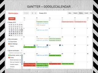 GANTTER + GOOGLECALENDAR
 
