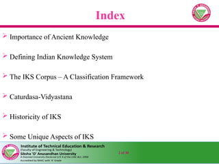 Indian Knowledge System Chapter 1 An Overview | PPTX