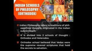 six schools of Indian Philosophy in Indian Knowledge System | PDF