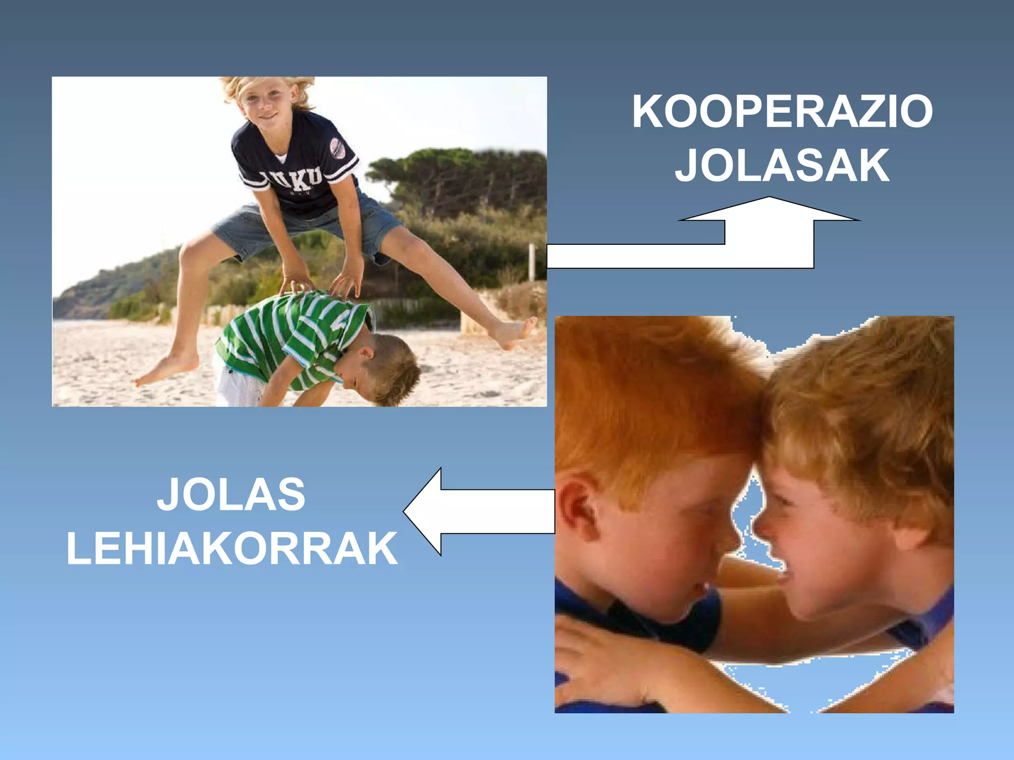 KOOPERAZIO JOLASAK JOLAS LEHIAKORRAK 