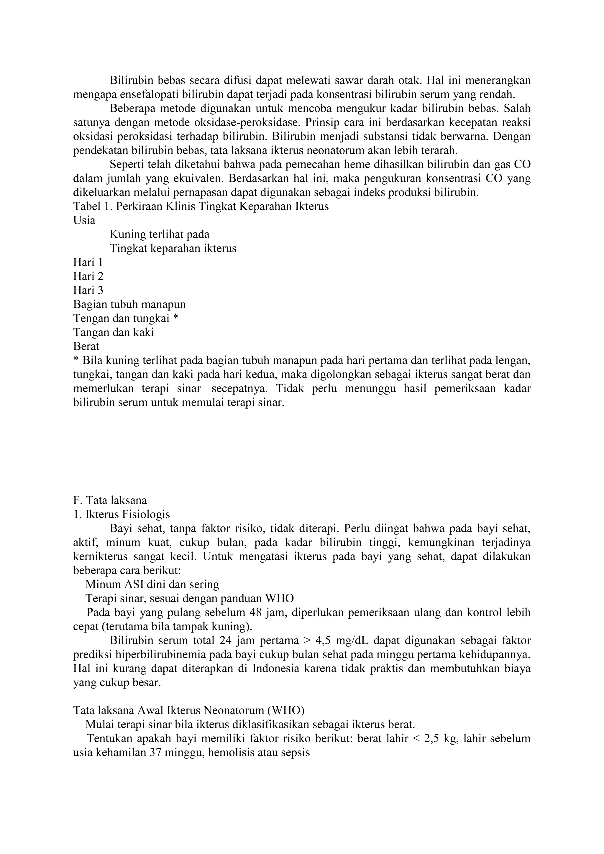 Ikterus (kuning) pada bayi baru lahir | DOCX