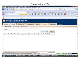 Blogaren alde publikoa. 