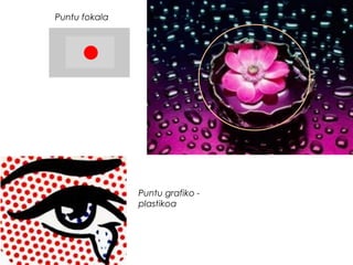 Puntu fokala

Puntu grafiko plastikoa

 