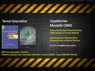 İnsan Kaynakları Yönetimi "Personel Bulma ve Seçme" | PPTX