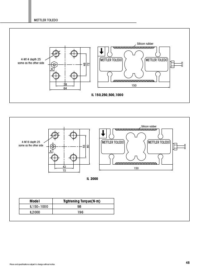 Mettler Toledo M400 Wiring Diagram Loadcell IL - 250kg Mettler Toledo Do Cty TNHH Quốc Hùng cung cấp 093…