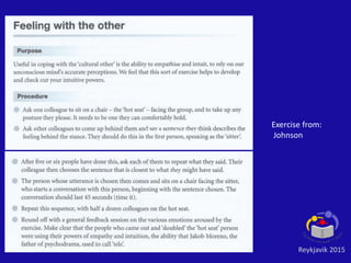 Reykjavik 2015
From: Johnson,…
Exercise from:
Johnson
 