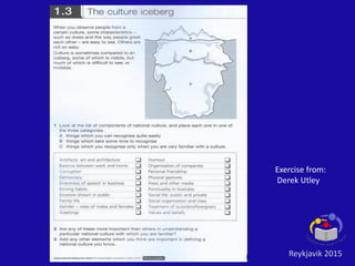 Reykjavik 2015
Exercise from:
Derek Utley
 