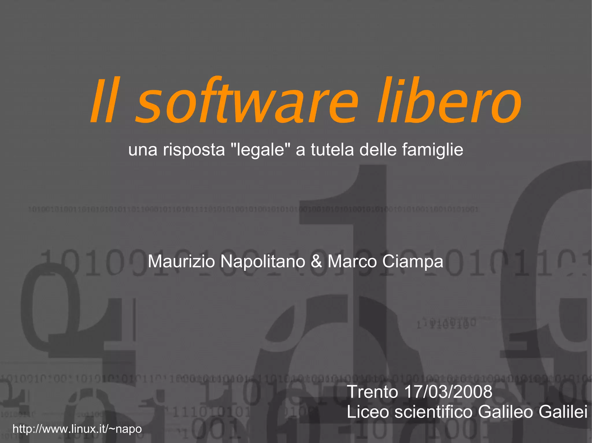 Il software libero