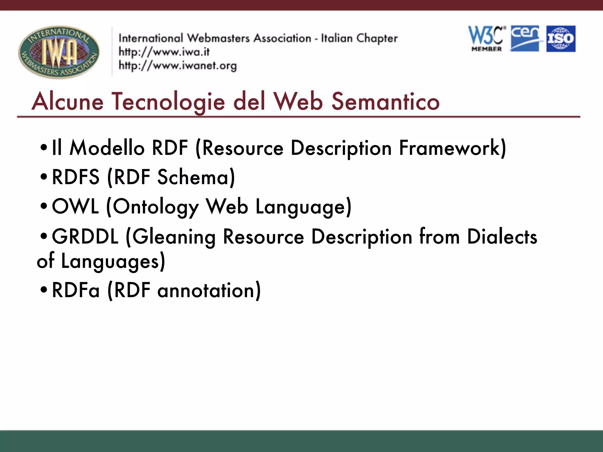 Il Web Del Futuro Visioni E Idee Sul Web Semantico