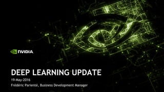 Deep Learning Update May 2016 | PDF