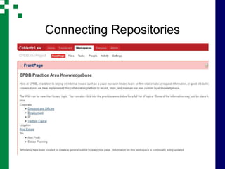 Connecting Repositories
 