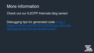 IL2CPP: Debugging and Profiling | PDF