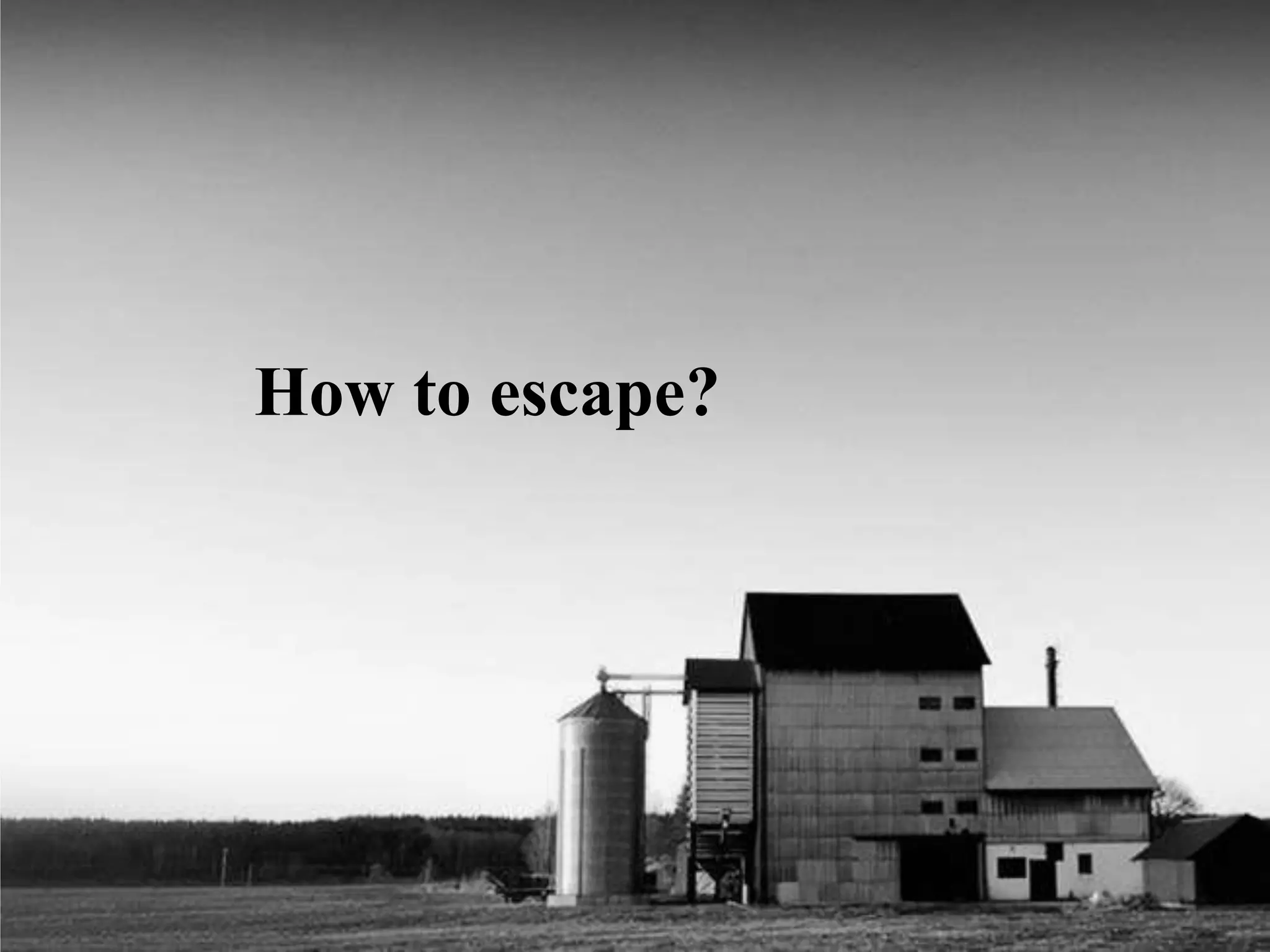 How to escape?
 