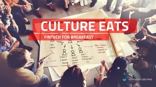 FINTECH FOR BREAKFAST
CULTURE EATS
Innovation Labs Asia
 