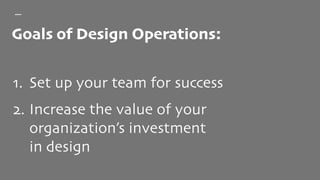 Designing Operations Design Operations | PDF