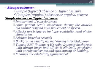 Classification of Seizures by ILAE | PPT