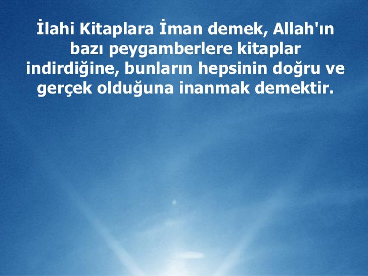 Ilahi Kitaplar ve Kitaplara İman