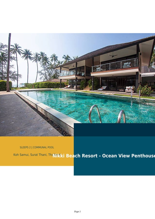 Curated visual reference: Gallery Detail: Koh Samui Apartment Thailand Nikki Beach Resort Ocean View Penthouse