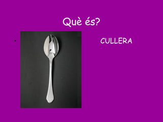 Què és?
• CULLERA
 