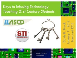 Keys to Infusing Technology
Teaching 21st Century Students




                                 January 11, 2012
                                  Davis H. Brock

                                   Lombard ROE
 
