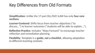 Understanding the New ILAW Lesson Plan Format for SY 2026–2027 | PPTX