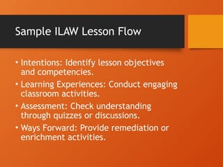 Ilaw Example ILAW Lesson Planning Framework: Simplified, Learner-Centered Teaching ...