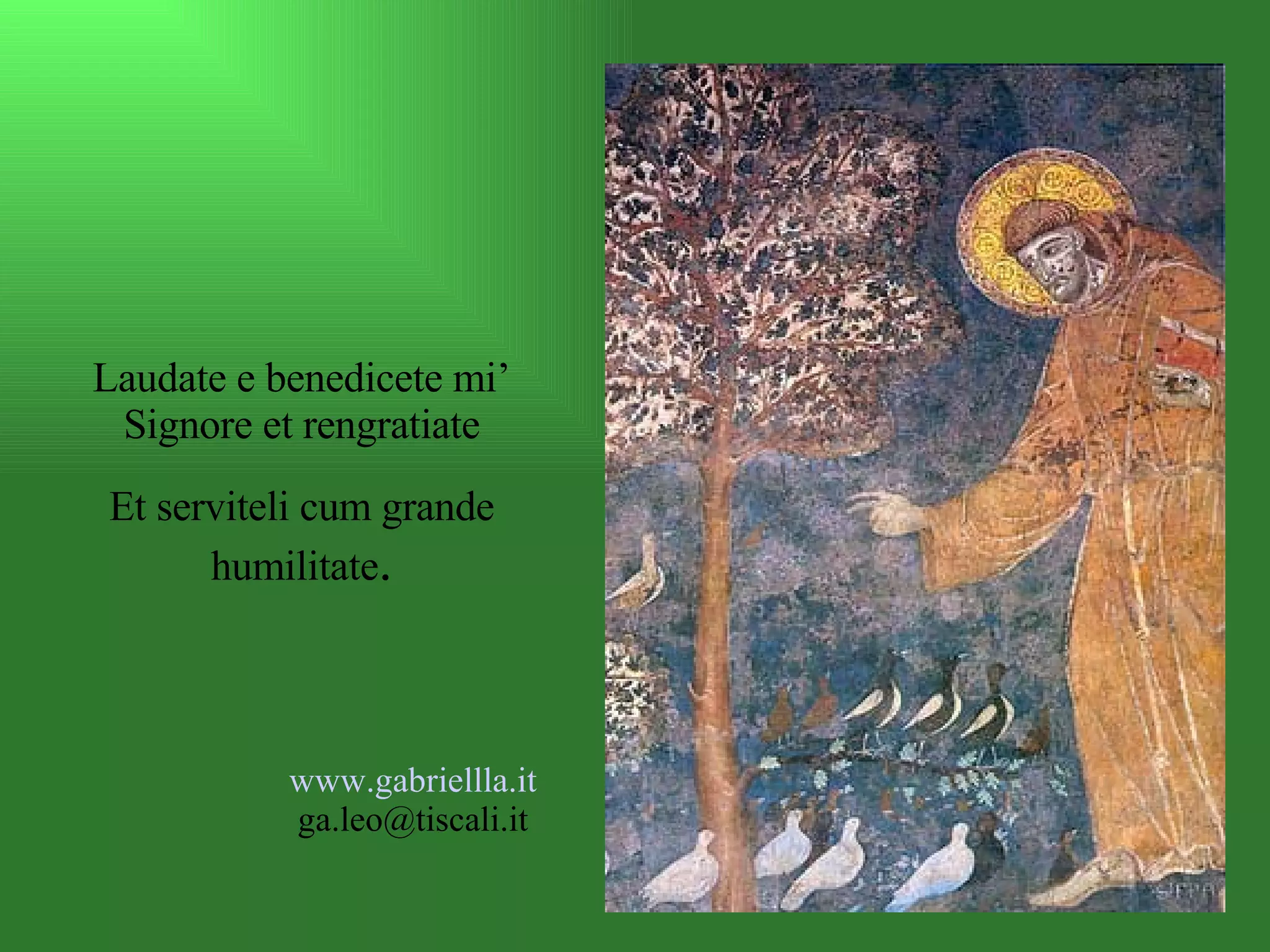 Di Cosa Parla Il Cantico Delle Creature Il Cantico Delle Creature | PPS