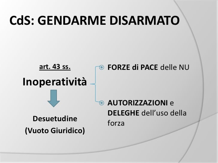 Il Capitolo Vii Della Carta Onu E Il Sistema Di Sicurezza