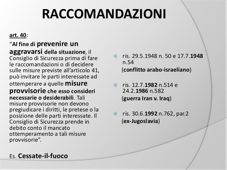 Il Capitolo Vii Della Carta Onu E Il Sistema Di Sicurezza