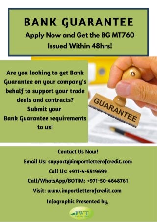 Infographics – Bank Guarantee Providers – SWIFT MT760