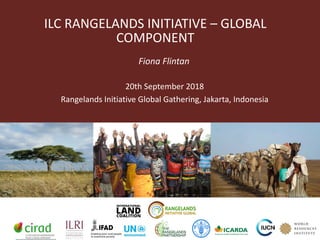 ILC RANGELANDS INITIATIVE – GLOBAL
COMPONENT
Fiona Flintan
20th September 2018
Rangelands Initiative Global Gathering, Jakarta, Indonesia
 