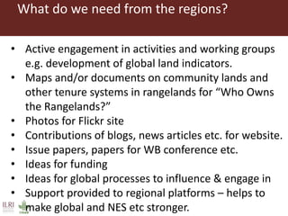 ILC Rangelands Initiative–Global component