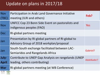 Update on International Land Coalition Rangelands Initiative—Global component