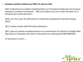 Quelques idées sur l’utilisation d’indicateurs fonciers dans le pastoralisme au Sénégal