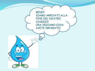 BENE!!!
SIAMO ARRIVATI ALLA
FINE DEL NOSTRO
VIAGGIO!
ORA VEDIAMO COSA
AVETE IMPARATO!
 