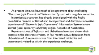 Usage of the “Electronic Jayit Committee” information system in pasture committees of Kyrgyzstan